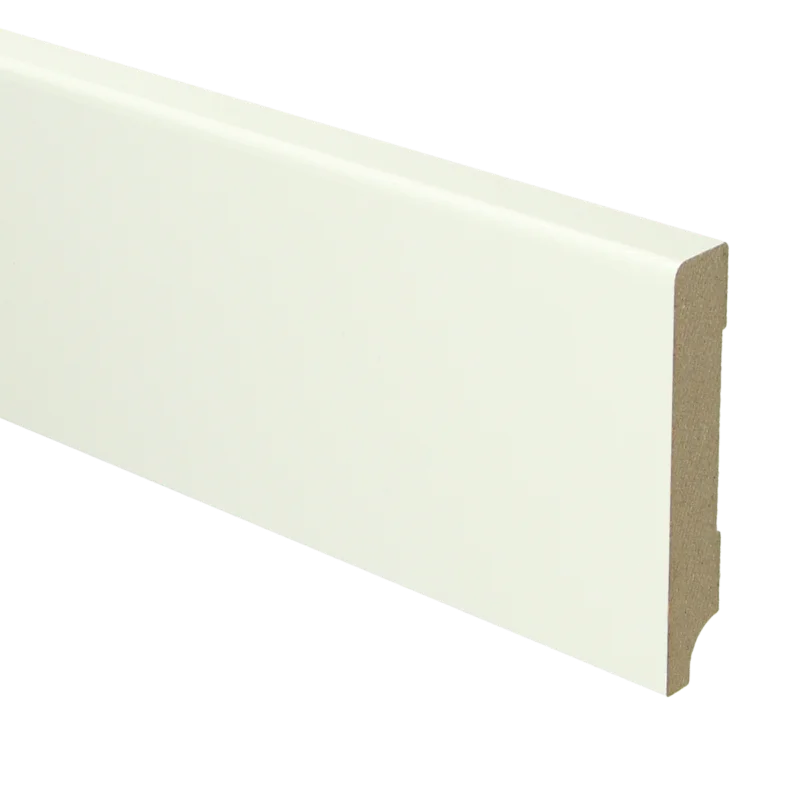 Hete Deal MDF Moderne Plint 90x15 RAL 9010 Zuiver Wit 16032